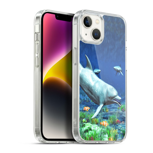 Simone Gatterwe Dolphins Underwater Soft Gel Case for Apple iPhone 14 Plus & MagSafe