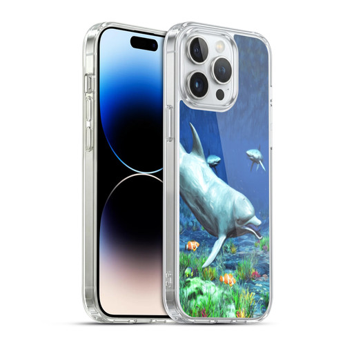 Simone Gatterwe Dolphins Underwater Soft Gel Case for Apple iPhone 14 Pro Max & MagSafe