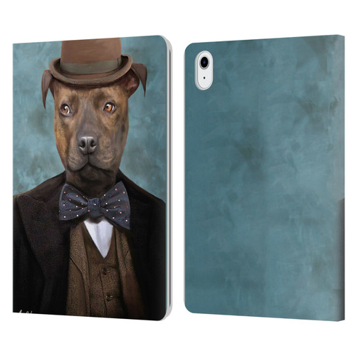 Anthony Christou Art Sir Edmund Bulldog Leather Book Wallet Case Cover For Apple iPad Air 11 2020/2022/2024/2025