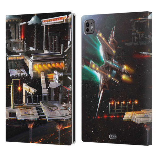 Anthony Christou Art Space Station Leather Book Wallet Case Cover For Apple iPad Pro 11 M4/M5 2024/2025
