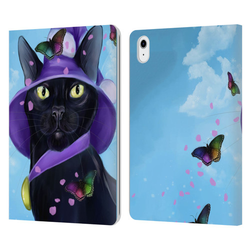 Ash Evans Black Cats Butterfly Sky Leather Book Wallet Case Cover For Apple iPad Air 11 2020/2022/2024/2025