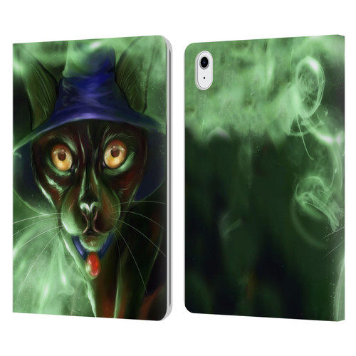 Ash Evans Black Cats Conjuring Magic Leather Book Wallet Case Cover For Apple iPad Air 11 2020/2022/2024/2025