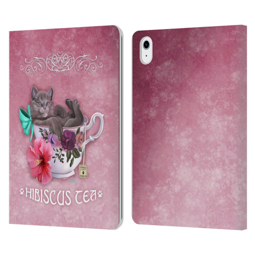 Ash Evans Graphics Hibiscus Tea Leather Book Wallet Case Cover For Apple iPad Air 11 2020/2022/2024/2025