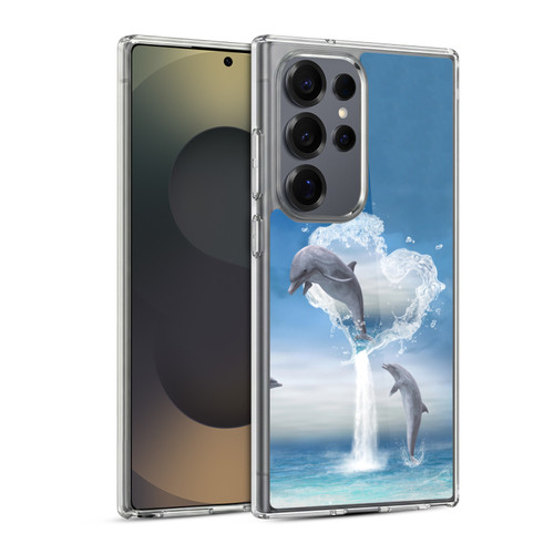 Simone Gatterwe Dolphins Lovers Soft Gel Case for Samsung Galaxy S25 Ultra & MagSafe