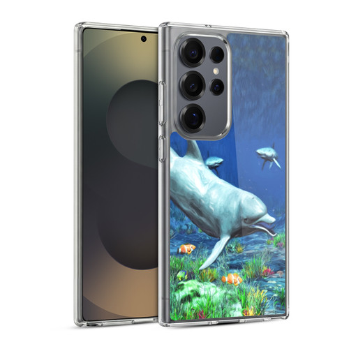 Simone Gatterwe Dolphins Underwater Soft Gel Case for Samsung Galaxy S25 Ultra & MagSafe