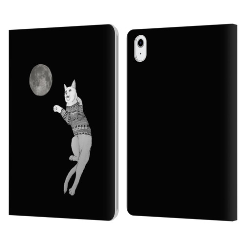 Barruf Animals Cat-ch The Moon Leather Book Wallet Case Cover For Apple iPad Air 11 2020/2022/2024/2025