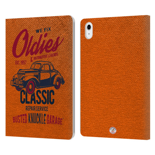 Busted Knuckle Garage Graphics Classic Leather Book Wallet Case Cover For Apple iPad Air 11 2020/2022/2024/2025