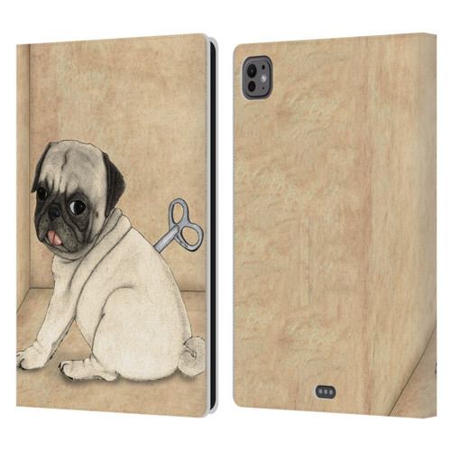 Barruf Dogs Pug Toy Leather Book Wallet Case Cover For Apple iPad Pro 11 M4/M5 2024/2025