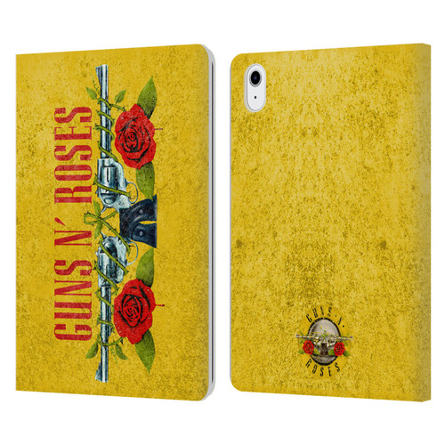 Guns N' Roses Vintage Pistols Leather Book Wallet Case Cover For Apple iPad Air 11 2020/2022/2024/2025