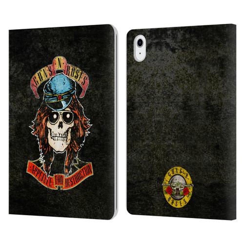 Guns N' Roses Vintage Rose Leather Book Wallet Case Cover For Apple iPad Air 11 2020/2022/2024/2025