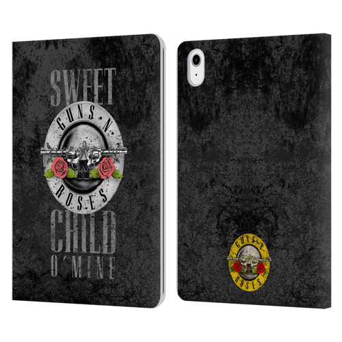 Guns N' Roses Vintage Sweet Child O' Mine Leather Book Wallet Case Cover For Apple iPad Air 11 2020/2022/2024/2025