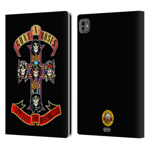 Guns N' Roses Key Art Appetite For Destruction Leather Book Wallet Case Cover For Apple iPad Pro 11 M4/M5 2024/2025