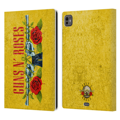 Guns N' Roses Vintage Pistols Leather Book Wallet Case Cover For Apple iPad Pro 11 M4/M5 2024/2025