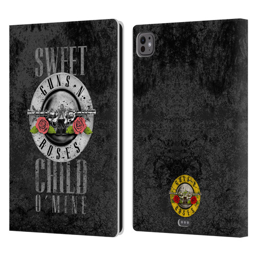 Guns N' Roses Vintage Sweet Child O' Mine Leather Book Wallet Case Cover For Apple iPad Pro 11 M4/M5 2024/2025