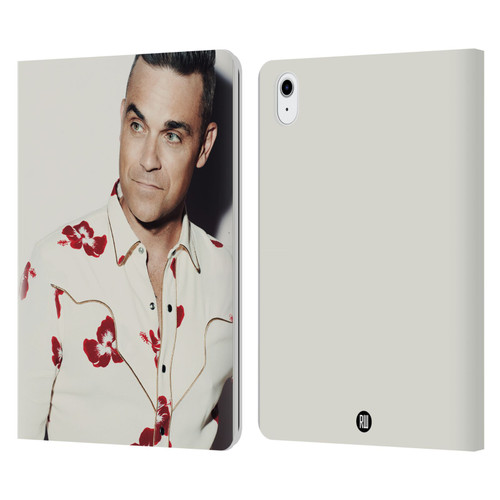 Robbie Williams Calendar Floral Shirt Leather Book Wallet Case Cover For Apple iPad Air 11 2020/2022/2024/2025