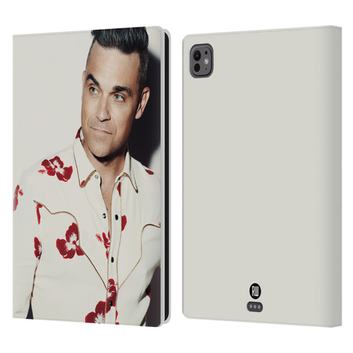 Robbie Williams Calendar Floral Shirt Leather Book Wallet Case Cover For Apple iPad Pro 11 M4/M5 2024/2025