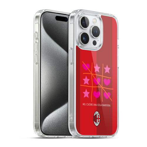 AC Milan Children Tic Tac Toe Soft Gel Case for Apple iPhone 15 Pro & MagSafe