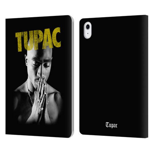 Tupac Shakur Key Art Golden Leather Book Wallet Case Cover For Apple iPad Air 11 2020/2022/2024/2025