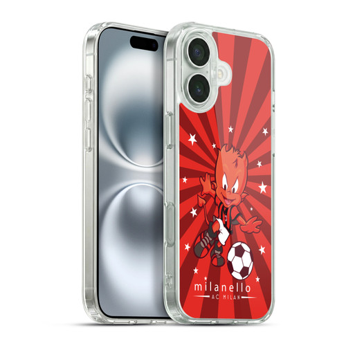 AC Milan Children Milanello 2 Soft Gel Case for Apple iPhone 16 Plus & MagSafe