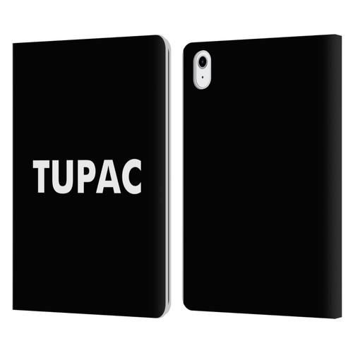 Tupac Shakur Logos Sans Serif Leather Book Wallet Case Cover For Apple iPad Air 11 2020/2022/2024/2025