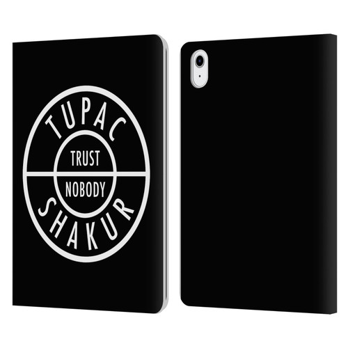 Tupac Shakur Logos Trust Nobody Leather Book Wallet Case Cover For Apple iPad Air 11 2020/2022/2024/2025