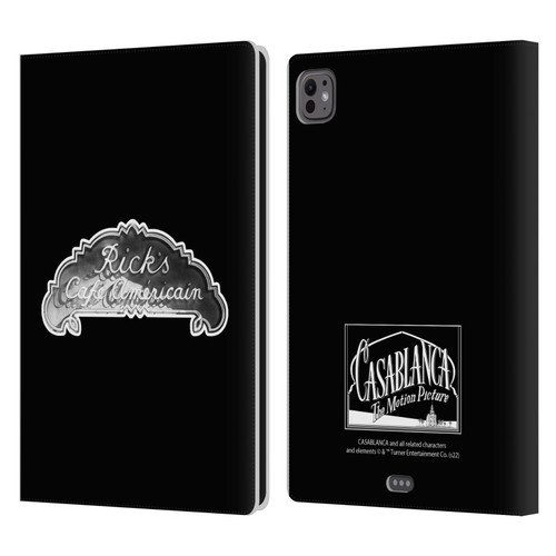 Casablanca Graphics Rick's Cafe Leather Book Wallet Case Cover For Apple iPad Pro 11 M4/M5 2024/2025