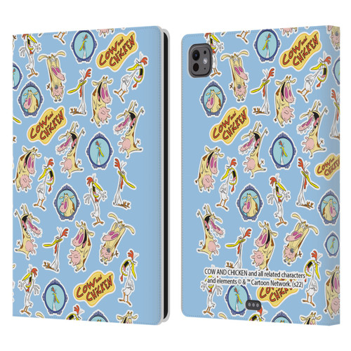 Cow and Chicken Graphics Pattern Leather Book Wallet Case Cover For Apple iPad Pro 11 M4/M5 2024/2025