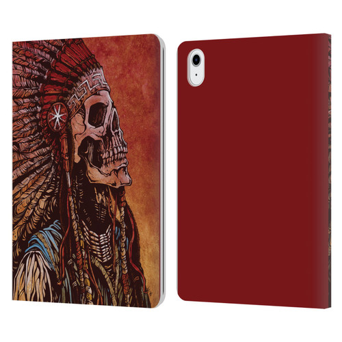 David Lozeau Colourful Grunge Native American Leather Book Wallet Case Cover For Apple iPad Air 11 2020/2022/2024/2025