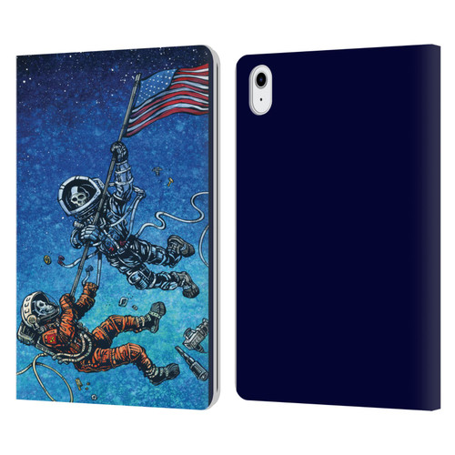 David Lozeau Skeleton Grunge Astronaut Battle Leather Book Wallet Case Cover For Apple iPad Air 11 2020/2022/2024/2025