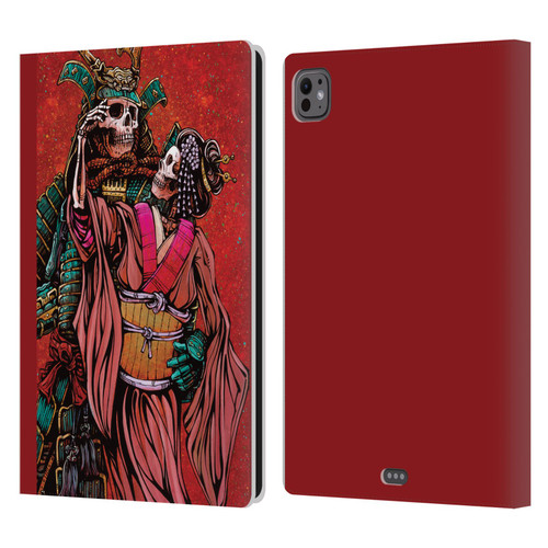 David Lozeau Colourful Art Samurai And Geisha Leather Book Wallet Case Cover For Apple iPad Pro 11 M4/M5 2024/2025