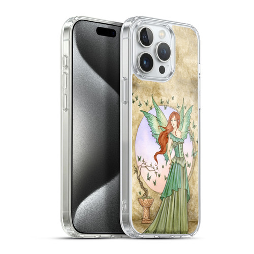 Amy Brown Mystical Art Green Fairy With Butterflies Soft Gel Case for Apple iPhone 15 Pro Max & MagSafe