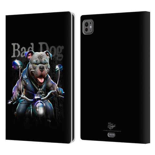 D.S. Valori Kitty And Puppy Bad Dog Leather Book Wallet Case Cover For Apple iPad Pro 11 M4/M5 2024/2025