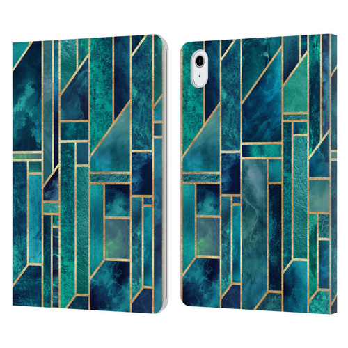 Elisabeth Fredriksson Geometric Design And Pattern Blue Skies Leather Book Wallet Case Cover For Apple iPad Air 11 2020/2022/2024/2025