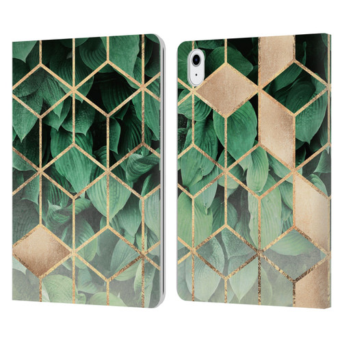 Elisabeth Fredriksson Sparkles Leaves And Cubes Leather Book Wallet Case Cover For Apple iPad Air 11 2020/2022/2024/2025
