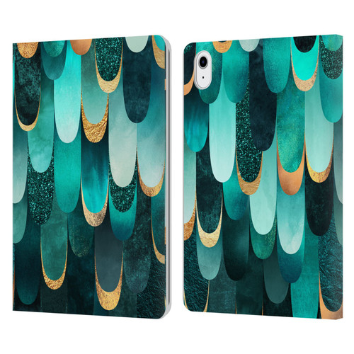 Elisabeth Fredriksson Sparkles Turquoise Leather Book Wallet Case Cover For Apple iPad Air 11 2020/2022/2024/2025