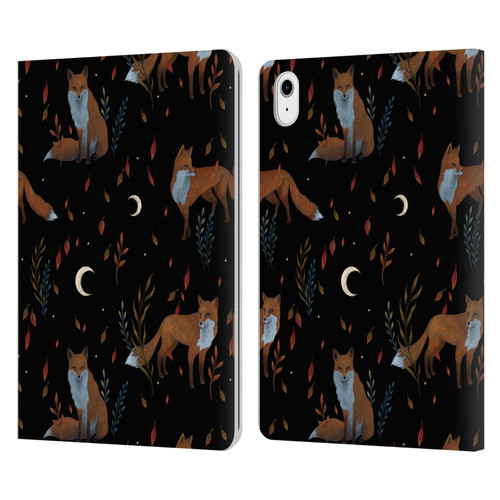 Episodic Drawing Art Foxes Pattern Leather Book Wallet Case Cover For Apple iPad Air 11 2020/2022/2024/2025