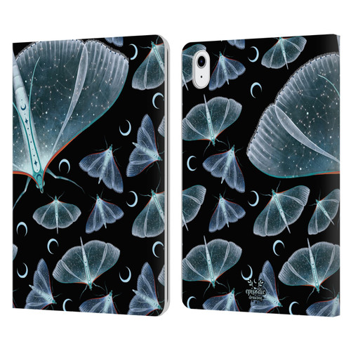 Episodic Drawing Moth Patterns Translucent Leather Book Wallet Case Cover For Apple iPad Air 11 2020/2022/2024/2025