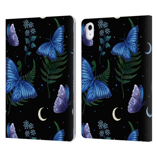 Episodic Drawing Pattern Blue Morpho Butterfly Leather Book Wallet Case Cover For Apple iPad Air 11 2020/2022/2024/2025