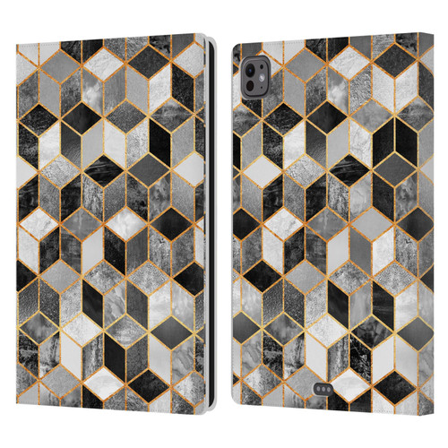 Elisabeth Fredriksson Cubes Collection Black And White Leather Book Wallet Case Cover For Apple iPad Pro 11 M4/M5 2024/2025