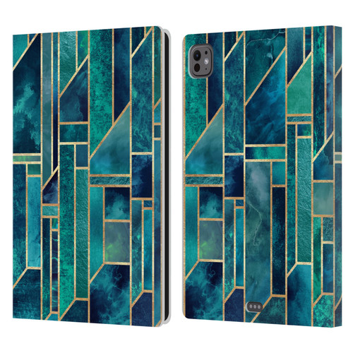 Elisabeth Fredriksson Geometric Design And Pattern Blue Skies Leather Book Wallet Case Cover For Apple iPad Pro 11 M4/M5 2024/2025