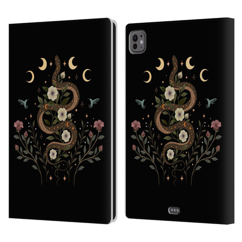 Episodic Drawing Illustration Animals Serpent Spell Leather Book Wallet Case Cover For Apple iPad Pro 11 M4/M5 2024/2025