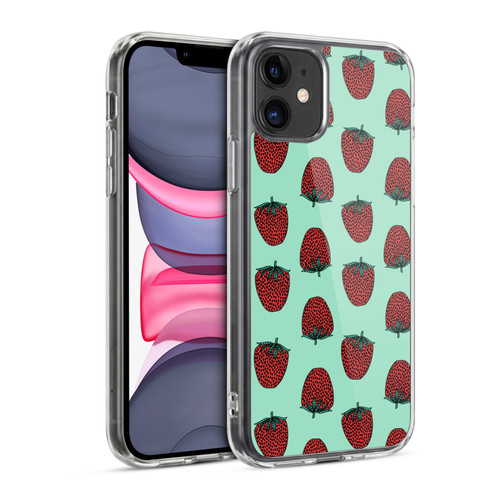 Andrea Lauren Design Food Pattern Strawberry Soft Gel Case for Apple iPhone 11