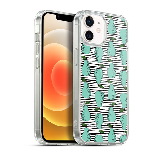 Andrea Lauren Design Food Pattern Pear Soft Gel Case for Apple iPhone 12 / iPhone 12 Pro & MagSafe