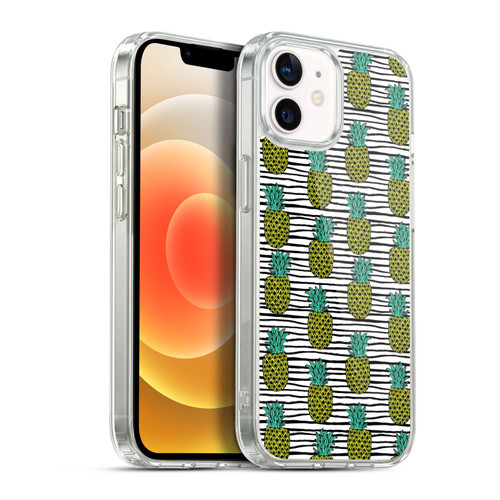Andrea Lauren Design Food Pattern Pineapples Soft Gel Case for Apple iPhone 12 / iPhone 12 Pro & MagSafe