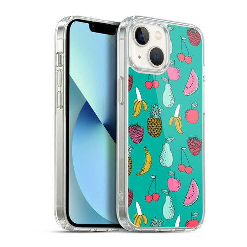 Andrea Lauren Design Food Pattern Fruits Soft Gel Case for Apple iPhone 13