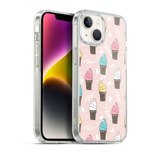 Andrea Lauren Design Food Pattern Ice Cream Soft Gel Case for Apple iPhone 14