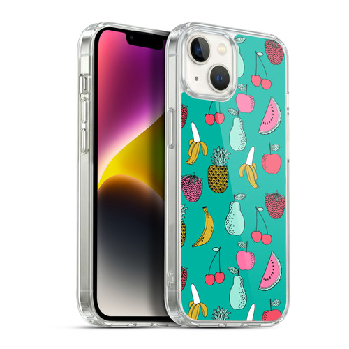 Andrea Lauren Design Food Pattern Fruits Soft Gel Case for Apple iPhone 14 Plus & MagSafe