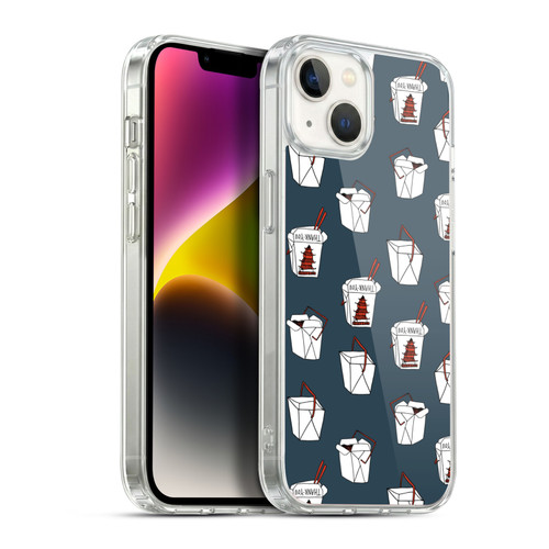 Andrea Lauren Design Food Pattern Take Out Soft Gel Case for Apple iPhone 14 Plus & MagSafe