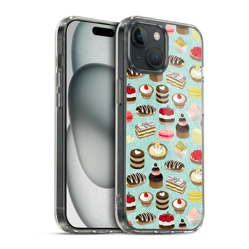 Andrea Lauren Design Food Pattern Desserts Soft Gel Case for Apple iPhone 15 & MagSafe