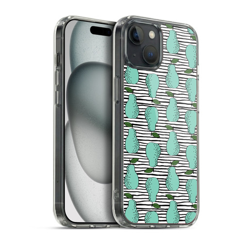 Andrea Lauren Design Food Pattern Pear Soft Gel Case for Apple iPhone 15 Plus & MagSafe